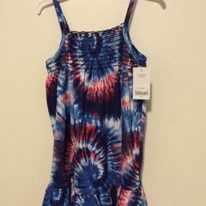 Toddler Spaghetti Strap Dress-Tie Die